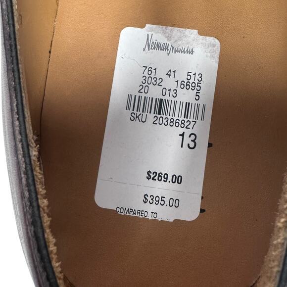 Magnanni For Neiman Marcus Double Monk Strap Loafers Men’s 13 M Brown Shoes New - Picture 7 of 9